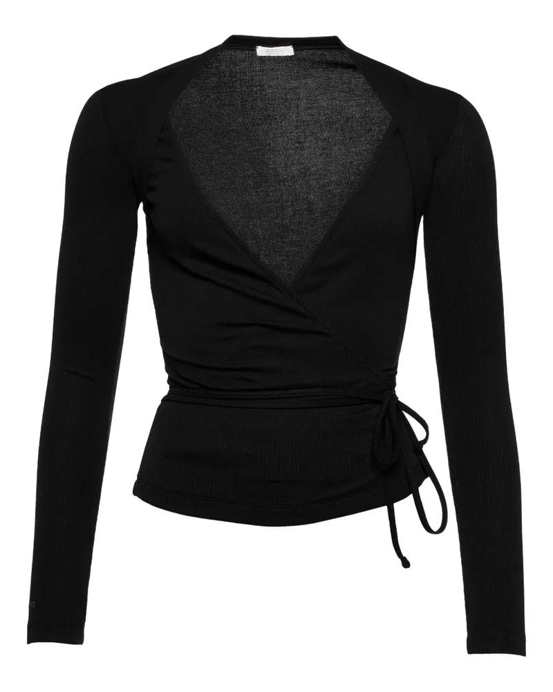 Eres Gewickeltes Charlotte Langarmshirt - Schwarz Schwarz