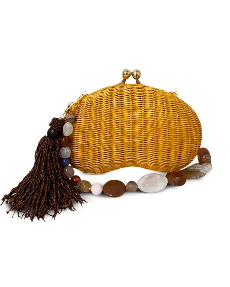 Serpui Claire Clutch aus Weide - Gelb Gelb