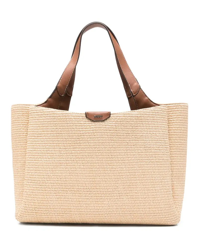 DKNY Willa woven tote bag - Nude Nude