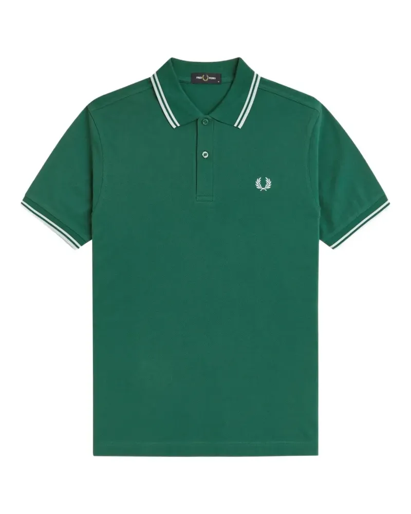 Fred Perry M3600 twin-tipped piqué polo shirt - Grün Grün
