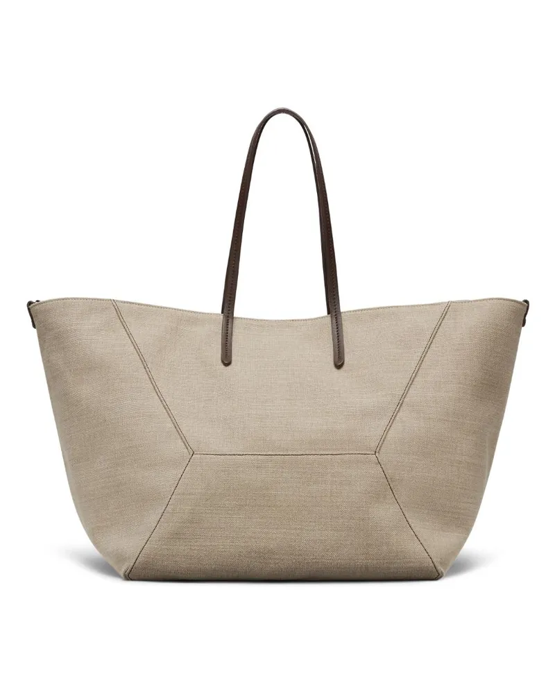 Brunello Cucinelli Handtasche mit Trapezform - Nude Nude