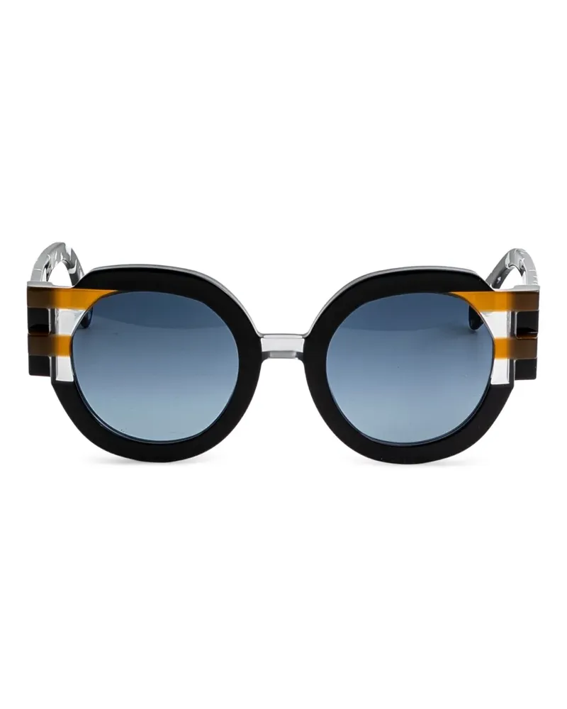 Face à Face Faces2 Sonnenbrille mit rundem Gestell - Schwarz Schwarz