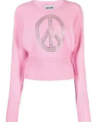 Moschino Pullover mit Strass Rosa