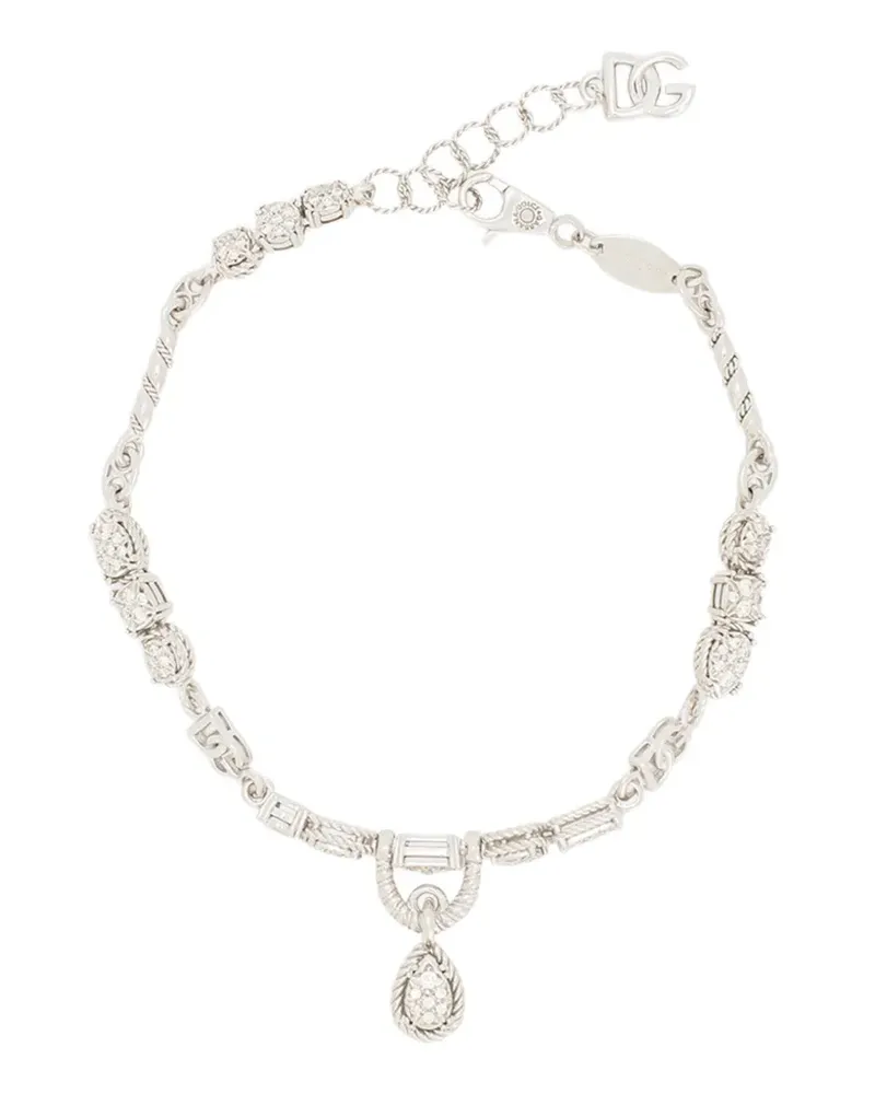 Dolce & Gabbana 18kt Easy Weißgoldarmband mit Diamant - Silber Silber