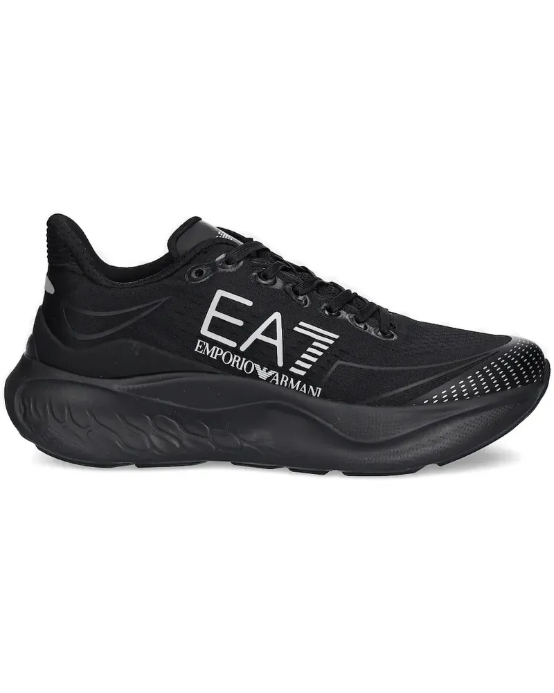 EA7 Sneakers mit Logo-Detail - Schwarz Schwarz
