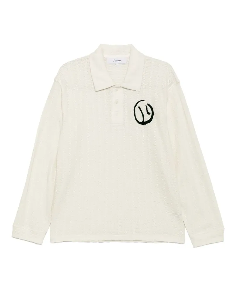 Palmes Motif Rugby-Poloshirt - Nude Nude
