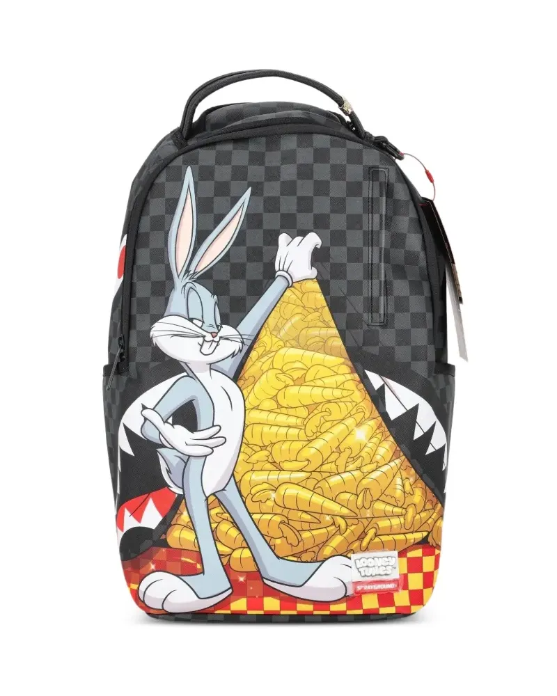 Sprayground x Looney Tunes Carrot Stash Rucksack mit Logo - Grau Grau