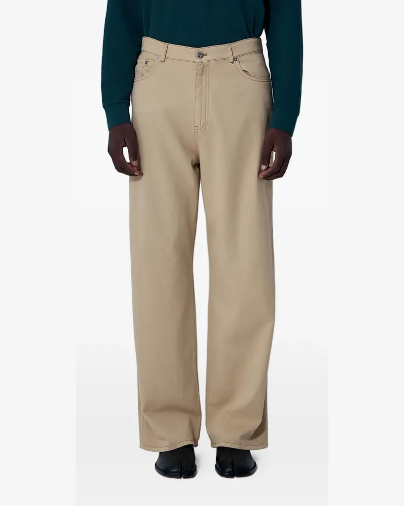 Miu Miu Five-Pocket-Jeans mit Logo - Nude Nude