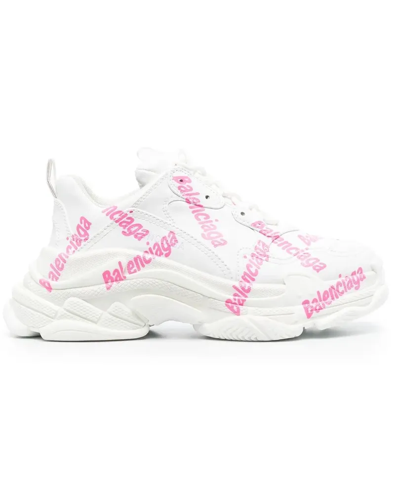 Balenciaga Triple S Sneakers mit Logo-Print - Weiß Weiß