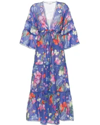 Charo Ruiz Gerba Kaftan mit Schmetterling-Print Blau