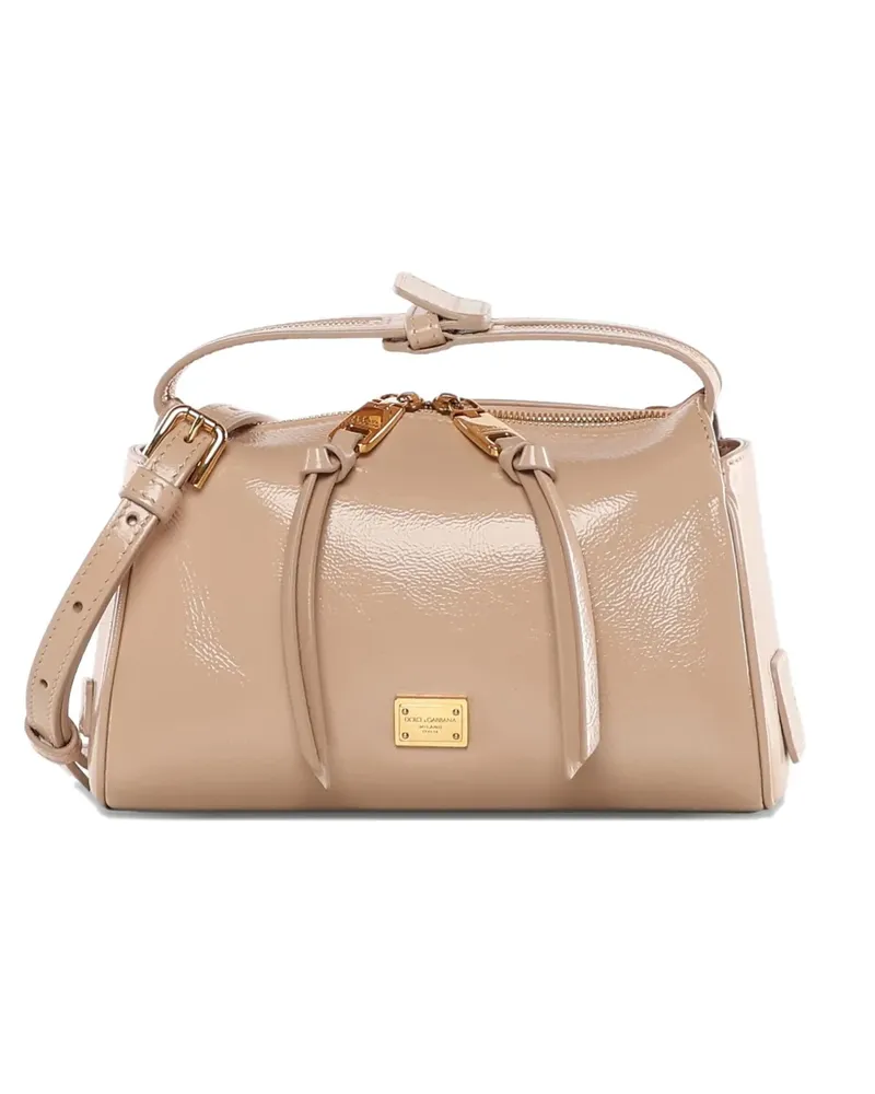 Dolce & Gabbana Vittoria top-zip shoulder bag - Nude Nude