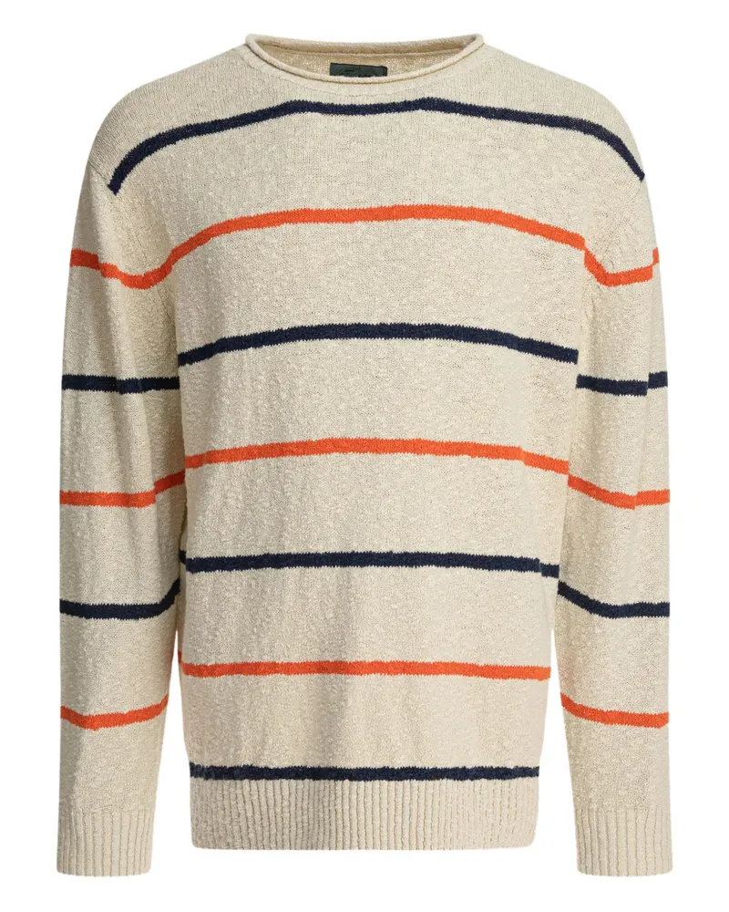 Beams Plus Gestreifter Pullover - Nude Nude