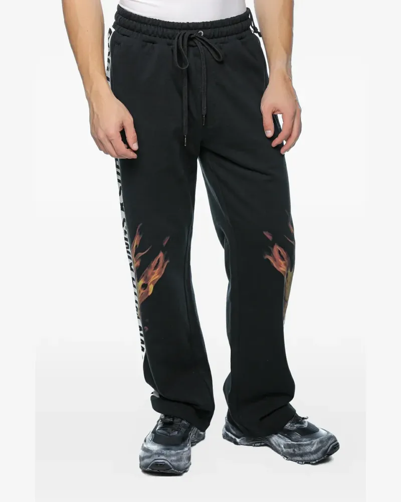 ksubi Kings Synthesis flame-print track pants - Grau Grau