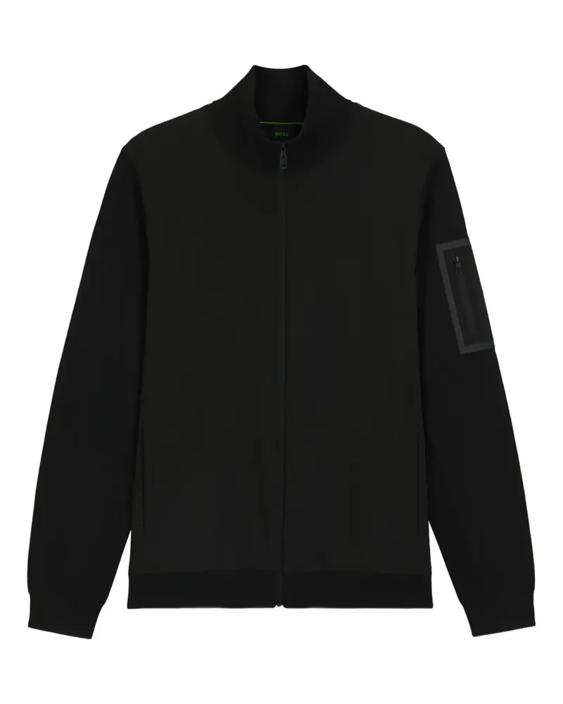 HUGO BOSS Bomberjacke mit Reißverschluss - Schwarz Schwarz