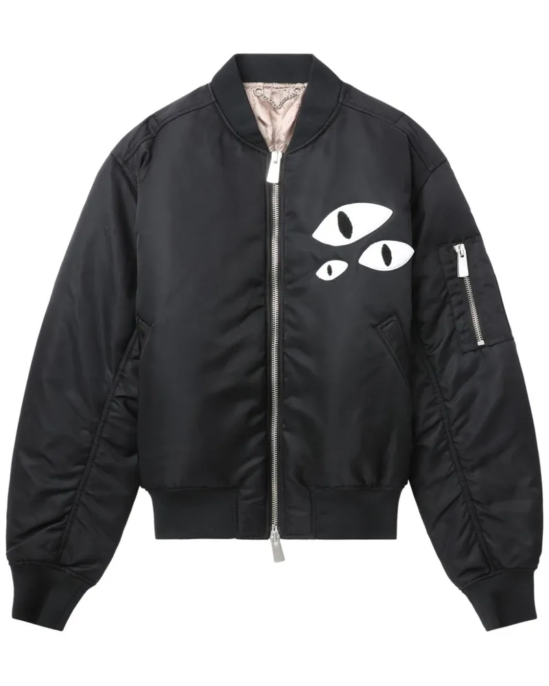 Charles Jeffrey Loverboy Bomberjacke mit Logo-Stickerei Schwarz