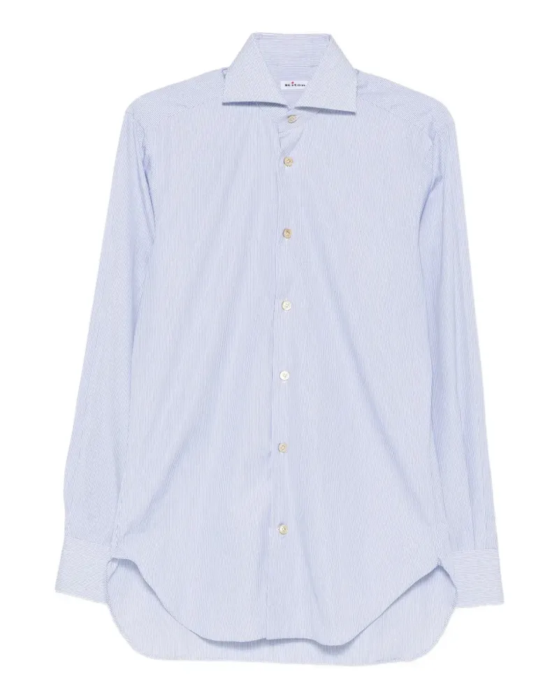 Kiton striped cotton shirt - Blau Blau