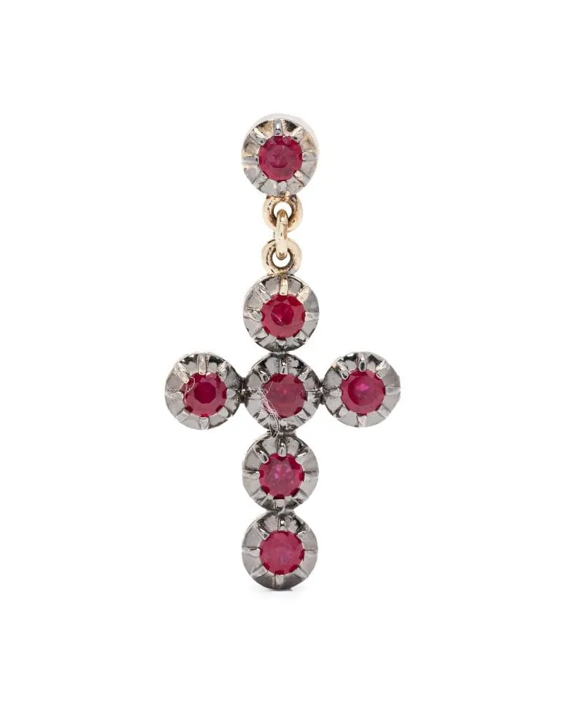 Jacquie Aiche 14kt Gelbgoldohrringe mit Rubin Gold