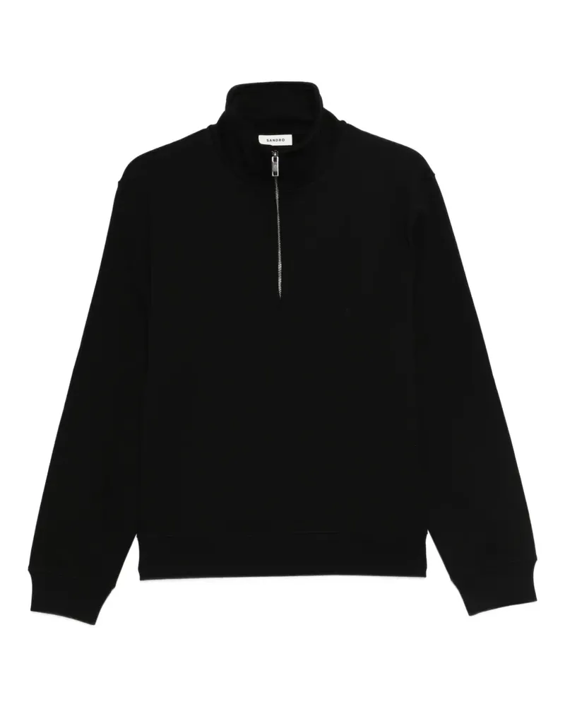 Sandro Sweatshirtjacke mit Reißverschluss - Schwarz Schwarz