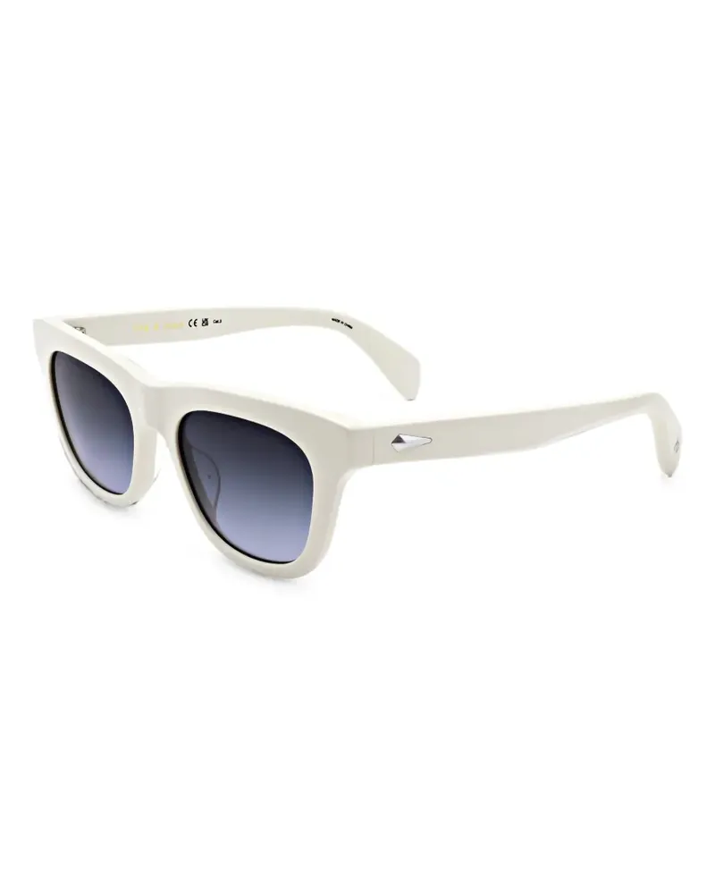 Rag & Bone Sonnenbrille mit eckigem Gestell - Weiß Weiß