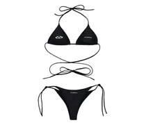 Bikini mit Logo-Print - Schwarz