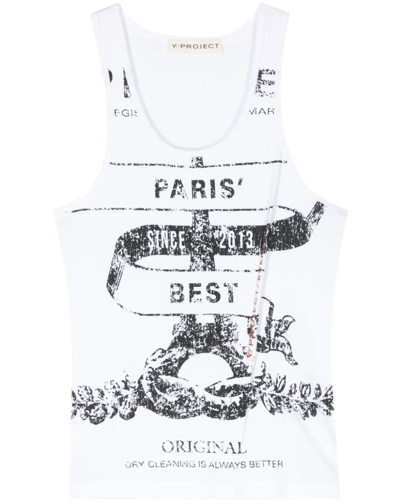 Y/PROJECT Paris' Best Tanktop Weiß