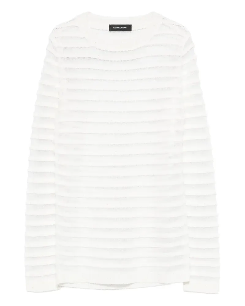 Fabiana Filippi sequin-embellishment sweater - Weiß Weiß
