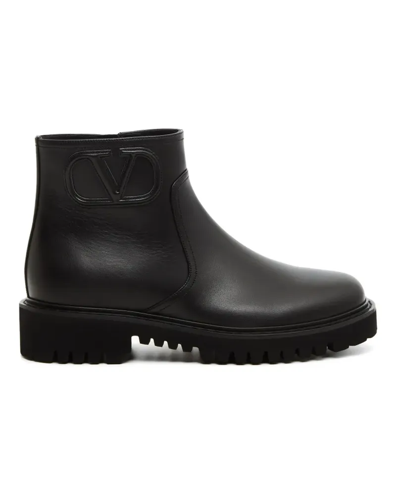Valentino Garavani Fill Me calfskin ankle boots 35 mm - Schwarz Schwarz