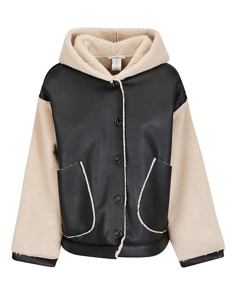 Stefano Mortari Fleecejacke mit Kapuze - Schwarz Schwarz