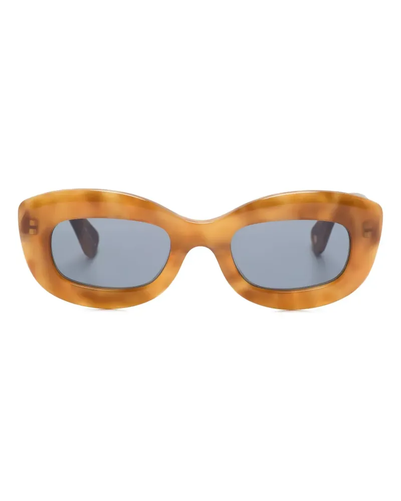 Garrett Leight Dolores Sonnenbrille mit rundem Gestell - Braun Braun