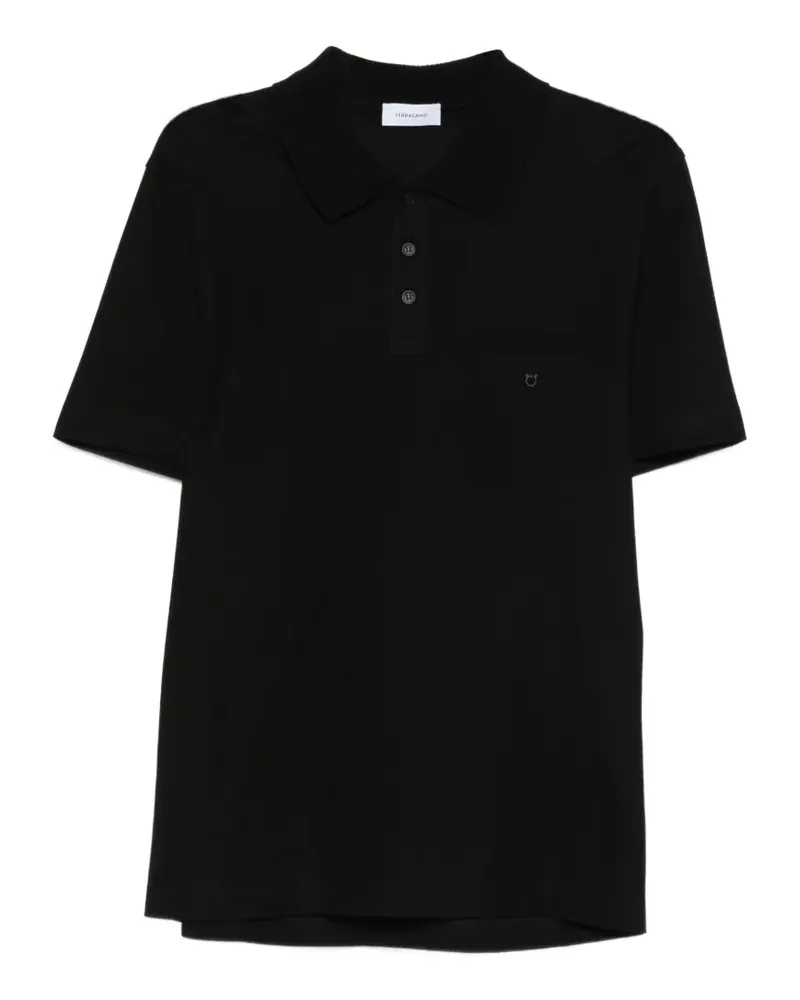 Ferragamo Poloshirt mit Taschendetail - Schwarz Schwarz