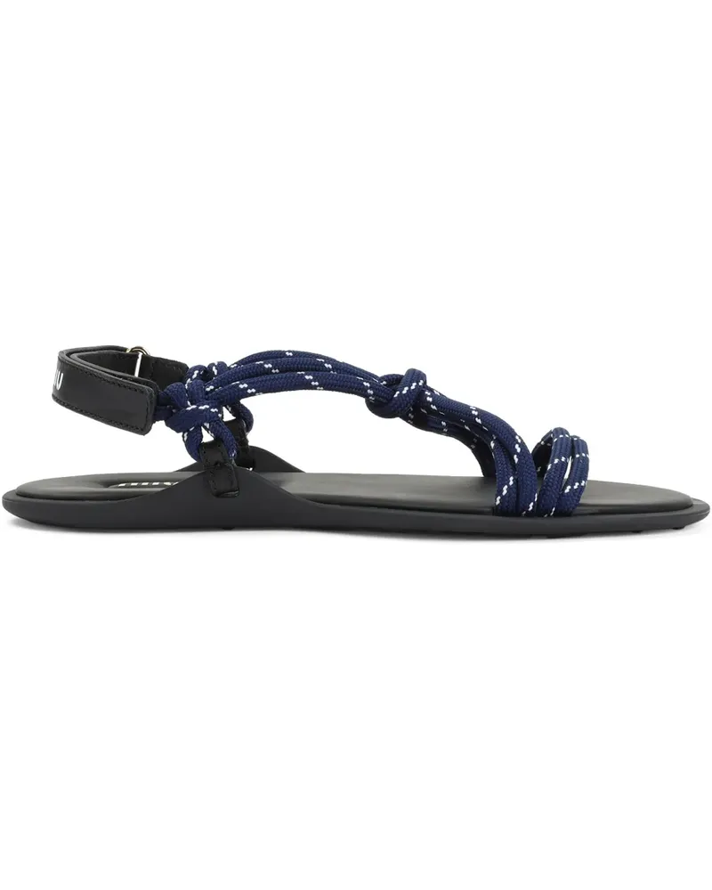 Miu Miu Flache Sandalen - Blau Blau