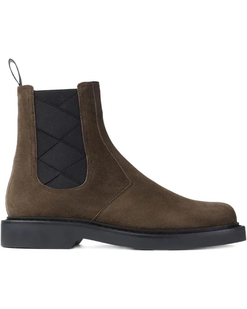 Jimmy Choo Reggie Chelsea-Boots mit gewebtem Einsatz - Braun Braun