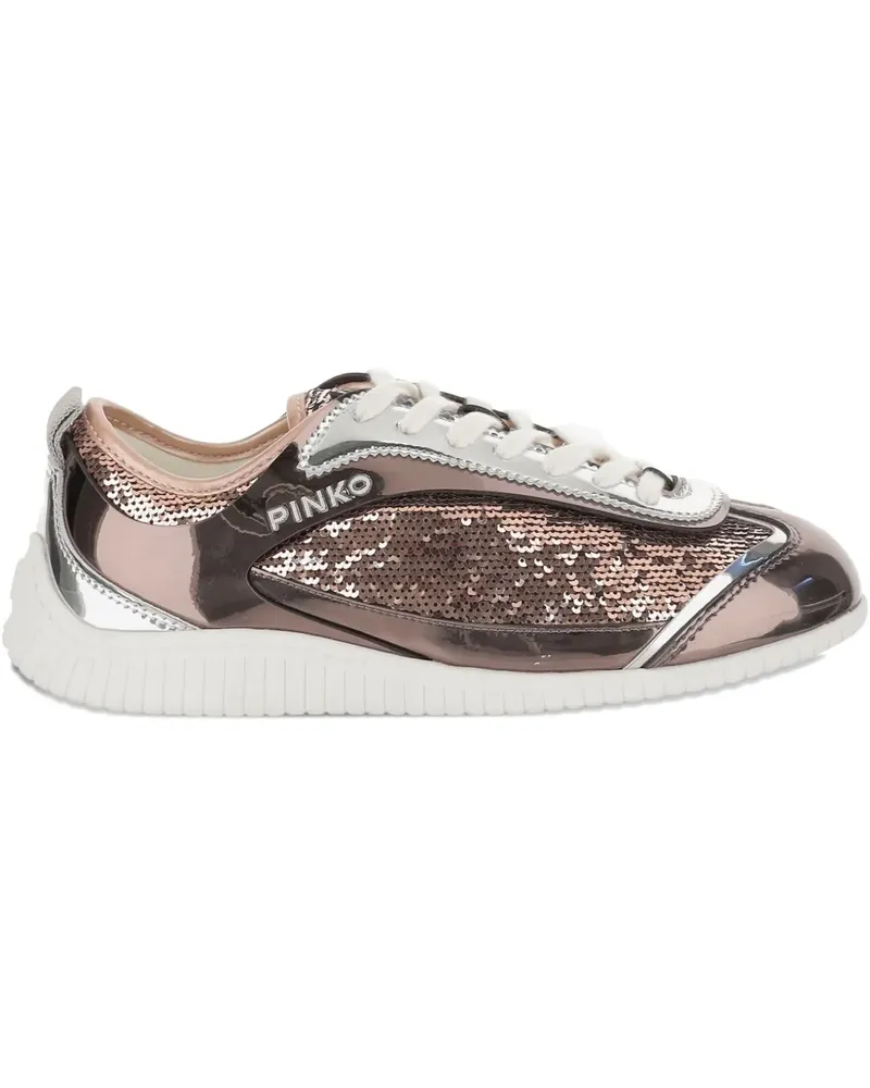 Pinko Sneakers mit Pailletten - Braun Braun