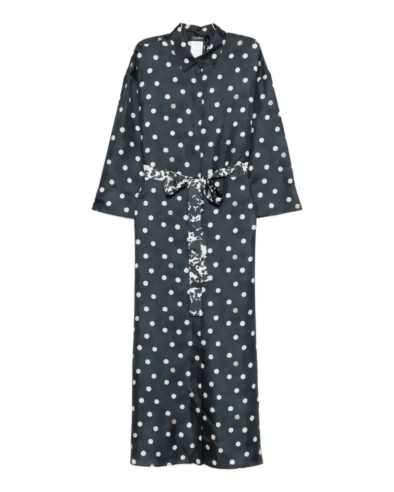 Max Mara Gepunktetes Minikleid - Blau Blau