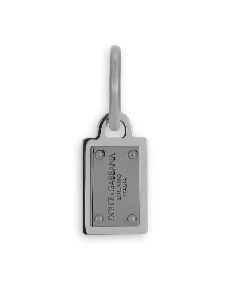 Dolce & Gabbana Ohrringe mit Logo-Anhänger - Silber Silber