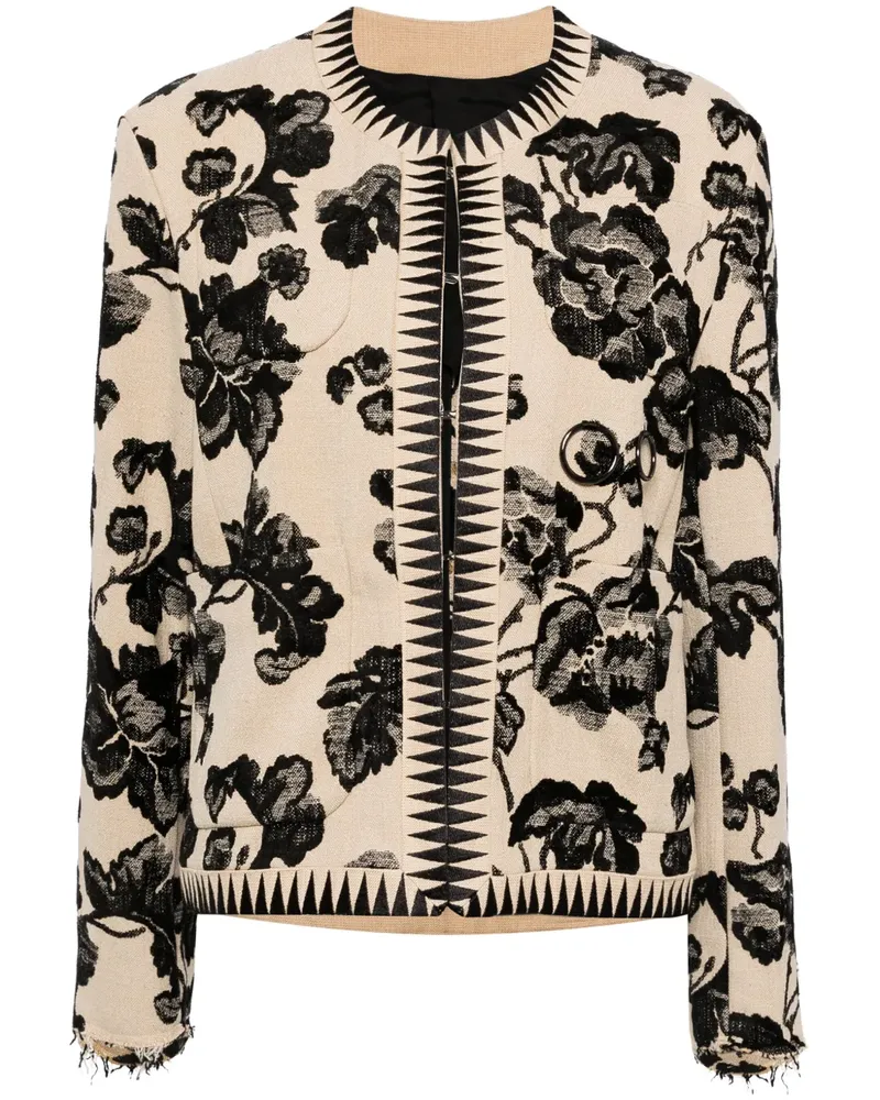 Undercover Jacke aus Blumenjacquard - Nude Nude