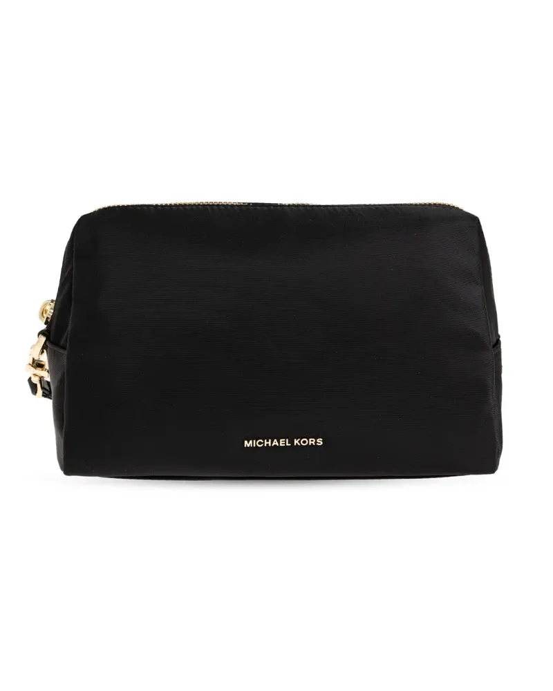 Michael Kors logo-plaque cosmetic bag - Schwarz Schwarz