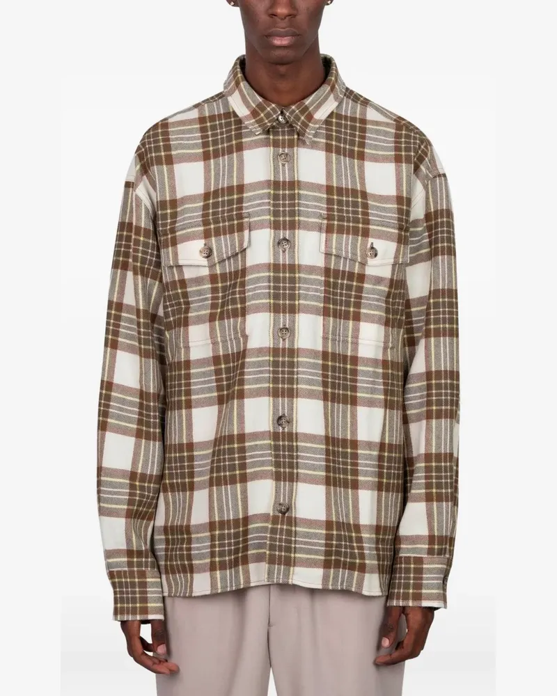 AMI Paris Ami De Coeur plaid Shirt - Nude Nude