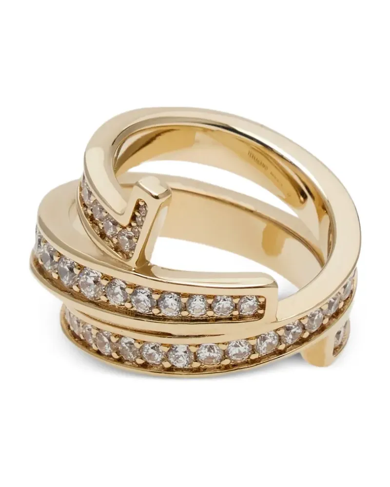 Ferragamo Gancini Ring mit Dreifachband - Gold Gold
