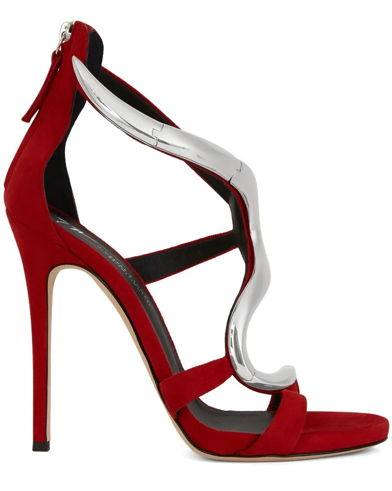 Giuseppe Zanotti Venere Sandalen mit Metallschlange - Rot Rot