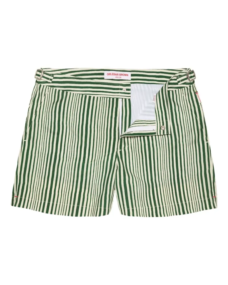 Orlebar Brown Gestreifte Badeshorts - Grün Grün