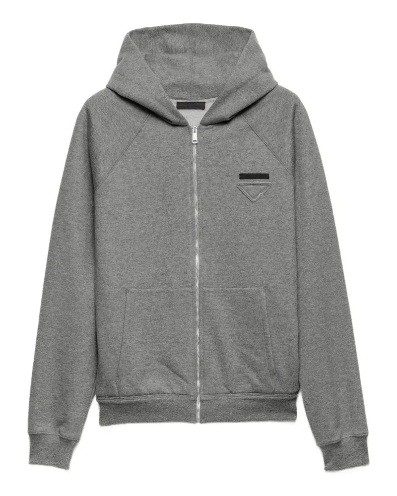 Prada Kapuzenjacke mit Logo - Grau Grau