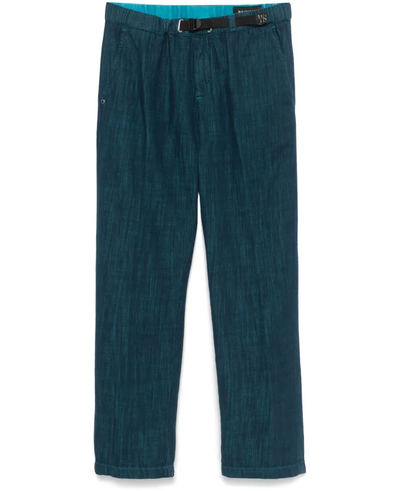 PLAN C Hose mit meliertem Effekt Blau