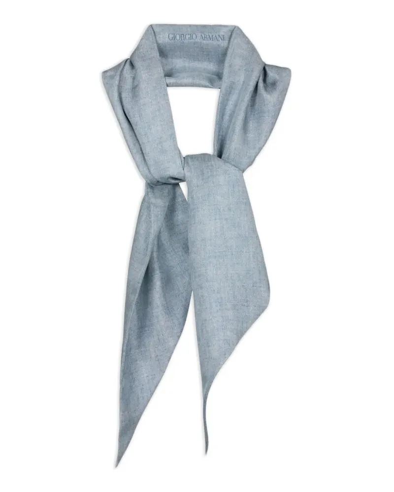 Giorgio Armani Schal mit Logo-Detail - Blau Blau