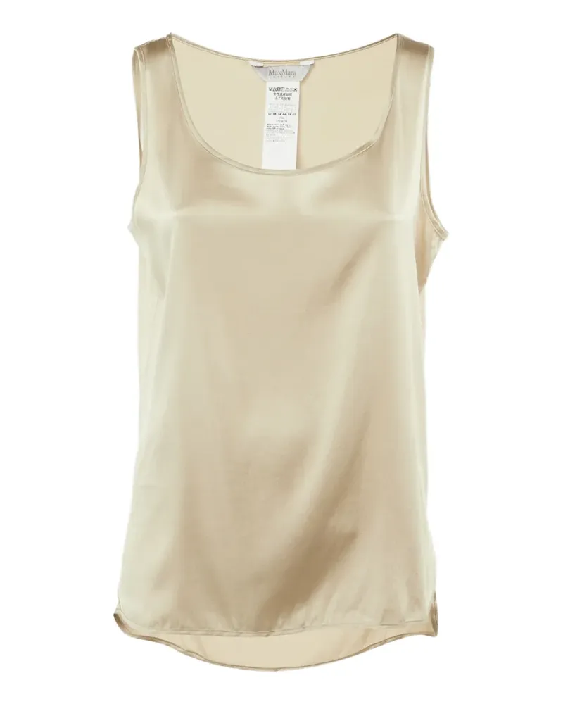 Max Mara Leisure scoop-neck silk tank top - Nude Nude