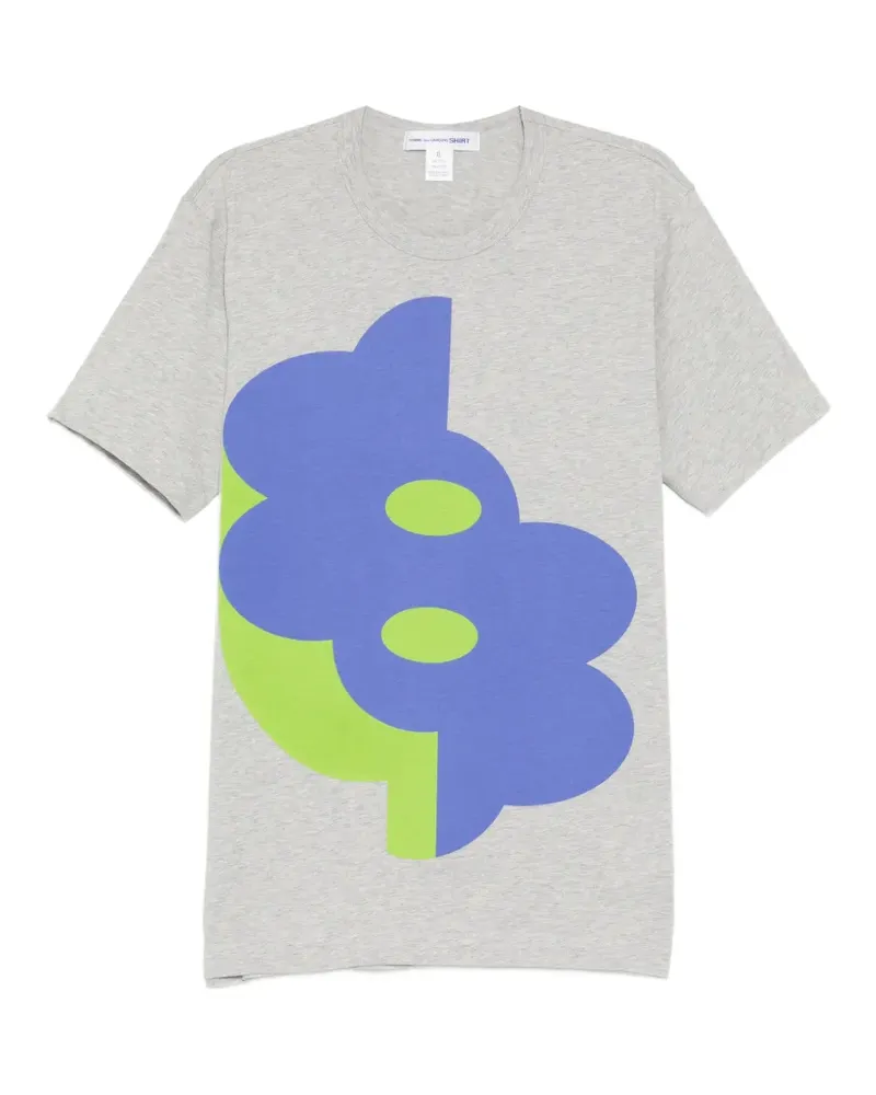 Comme des Garçons flower graphic T-shirt - Grau Grau