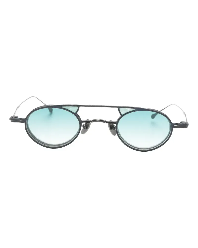 RIGARDS Ziggy Chen Brille mit rundem Gestell und Clip-on-Aufsatz - Schwarz Schwarz
