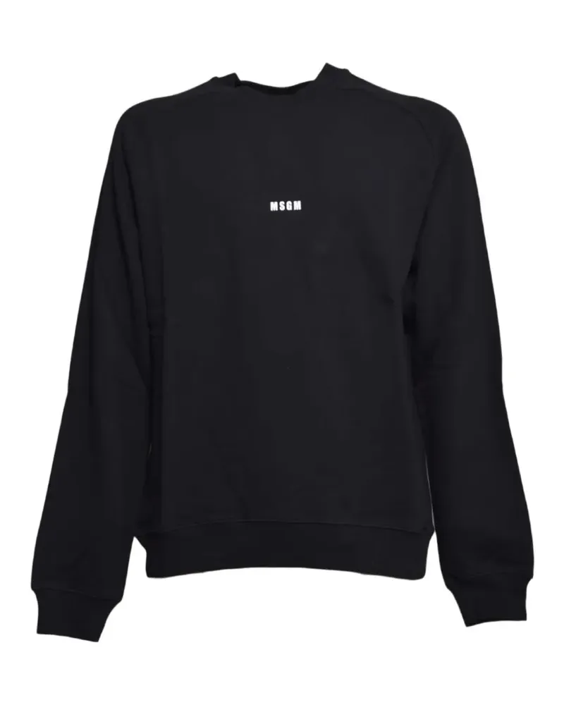 MSGM logo crew-neck sweatshirt - Schwarz Schwarz