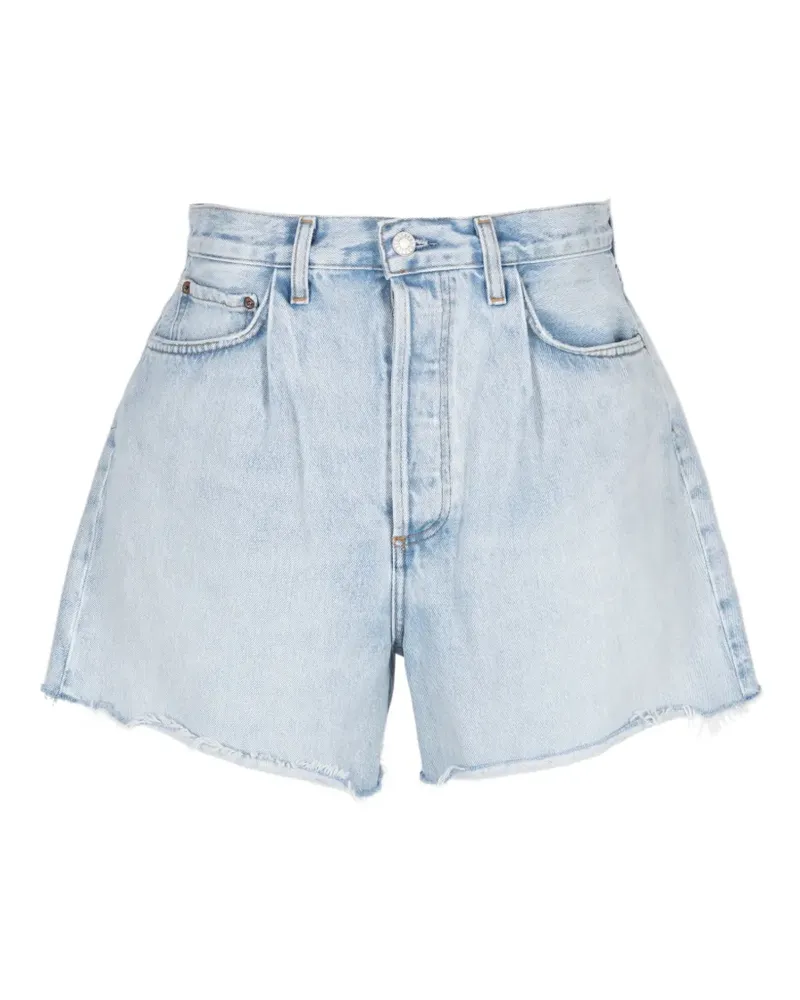 AGOLDE Rhoda frayed shorts - Blau Blau