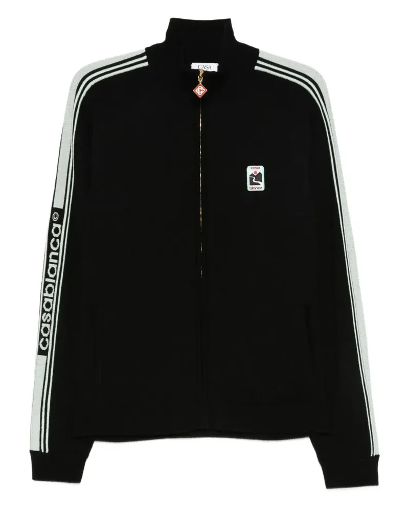 Casablanca Paris Sweatshirt mit Streifendetail - Schwarz Schwarz